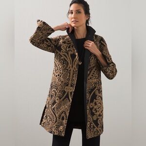 CHICO’S ABSTRACT COAT    NWT